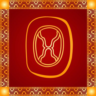 Amerikan yerli Kızılderililer, Aztek ve Maya altın sembolik vektör süsleri