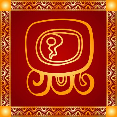 Amerikan yerli Kızılderililer, Aztek ve Maya altın sembolik vektör süsleri