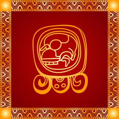 Amerikan yerli Kızılderililer, Aztek ve Maya altın sembolik vektör süsleri