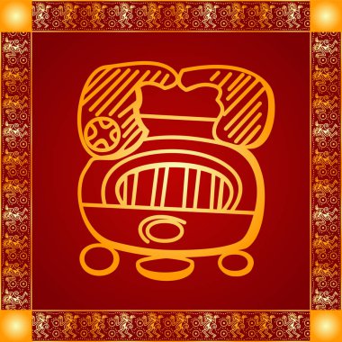 Amerikan yerli Kızılderililer, Aztek ve Maya altın sembolik vektör süsleri