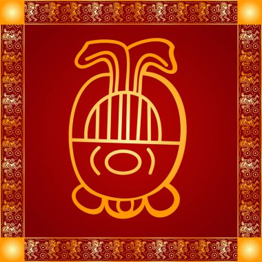 Amerikan yerli Kızılderililer, Aztek ve Maya altın sembolik vektör süsleri