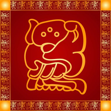 Amerikan yerli Kızılderililer, Aztek ve Maya altın sembolik vektör süsleri