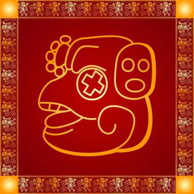 Amerikan yerli Kızılderililer, Aztek ve Maya altın sembolik vektör süsleri