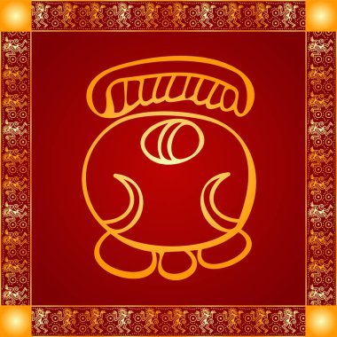 Amerikan yerli Kızılderililer, Aztek ve Maya altın sembolik vektör süsleri