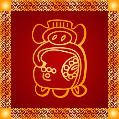 Amerikan yerli Kızılderililer, Aztek ve Maya altın sembolik vektör süsleri