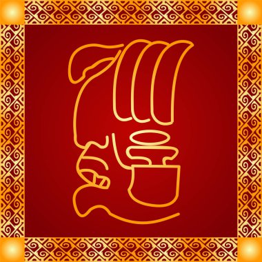 Amerikan yerli Kızılderililer, Aztek ve Maya altın sembolik vektör süsleri