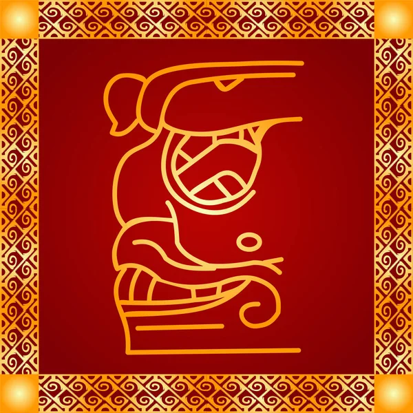 Amerikan yerli Kızılderililer, Aztek ve Maya altın sembolik vektör süsleri