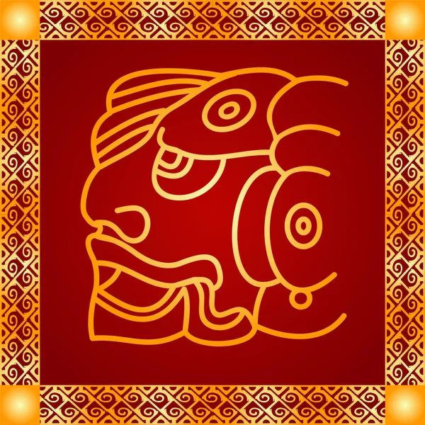 Amerikan yerli Kızılderililer, Aztek ve Maya altın sembolik vektör süsleri