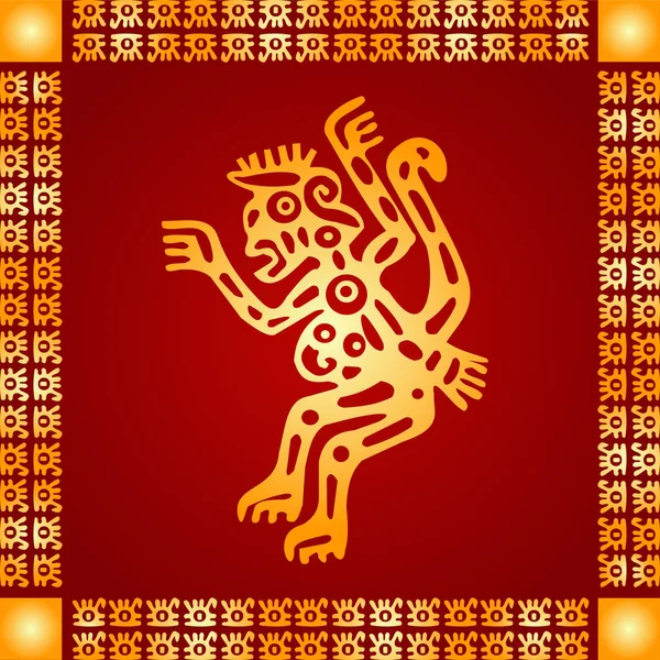 Amerikan yerli Kızılderililer, Aztek ve Maya altın sembolik vektör süsleri