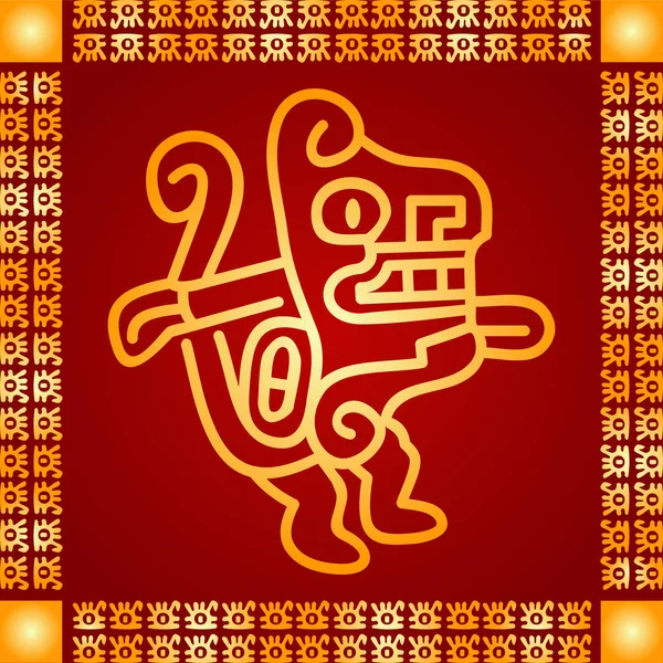 Amerikan yerli Kızılderililer, Aztek ve Maya altın sembolik vektör süsleri