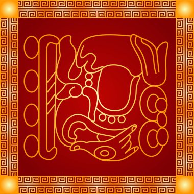 Amerikan yerli Kızılderililer, Aztek ve Maya altın sembolik vektör süsleri