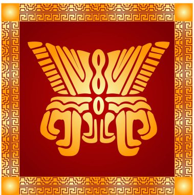 Amerikan yerli Kızılderililer, Aztek ve Maya altın sembolik vektör süsleri