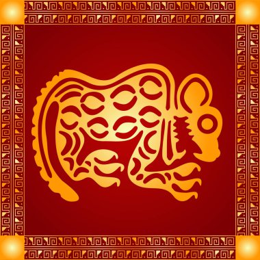 Amerikan yerli Kızılderililer, Aztek ve Maya altın sembolik vektör süsleri