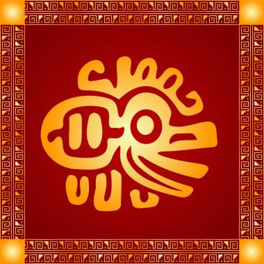 Amerikan yerli Kızılderililer, Aztek ve Maya altın sembolik vektör süsleri