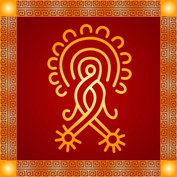 Amerikan yerli Kızılderililer, Aztek ve Maya altın sembolik vektör süsleri