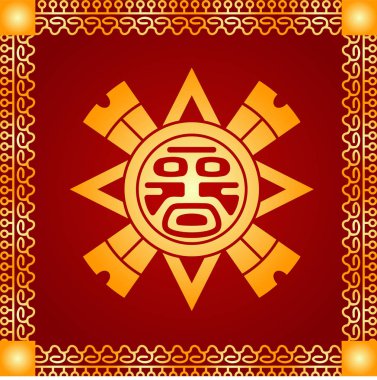 Amerikan yerli Kızılderililer, Aztek ve Maya altın sembolik vektör süsleri