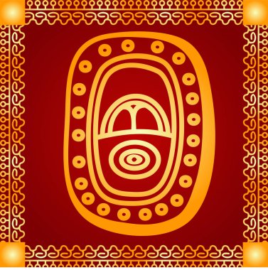 Amerikan yerli Kızılderililer, Aztek ve Maya altın sembolik vektör süsleri