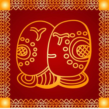 Amerikan yerli Kızılderililer, Aztek ve Maya altın sembolik vektör süsleri