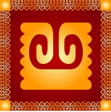 Amerikan yerli Kızılderililer, Aztek ve Maya altın sembolik vektör süsleri