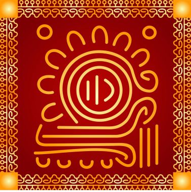 Amerikan yerli Kızılderililer, Aztek ve Maya altın sembolik vektör süsleri