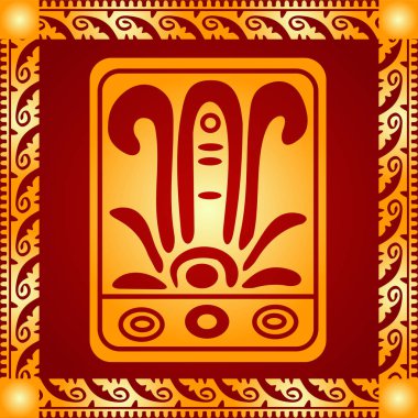 Amerikan yerli Kızılderililer, Aztek ve Maya altın sembolik vektör süsleri