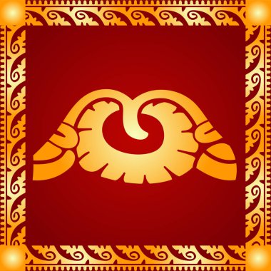 Amerikan yerli Kızılderililer, Aztek ve Maya altın sembolik vektör süsleri