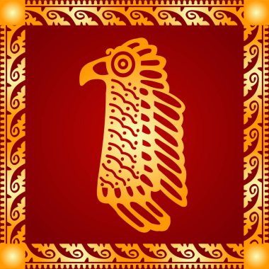 Amerikan yerli Kızılderililer, Aztek ve Maya altın sembolik vektör süsleri