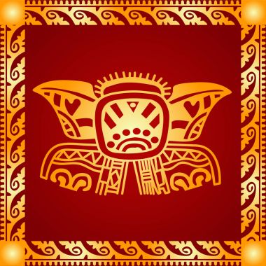 Amerikan yerli Kızılderililer, Aztek ve Maya altın sembolik vektör süsleri
