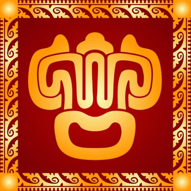 Amerikan yerli Kızılderililer, Aztek ve Maya altın sembolik vektör süsleri