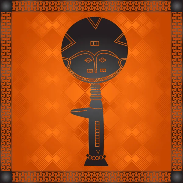 Africká kultura symbolické ozdoby. Africké kmeny ručně tažené prvky — Stockový vektor