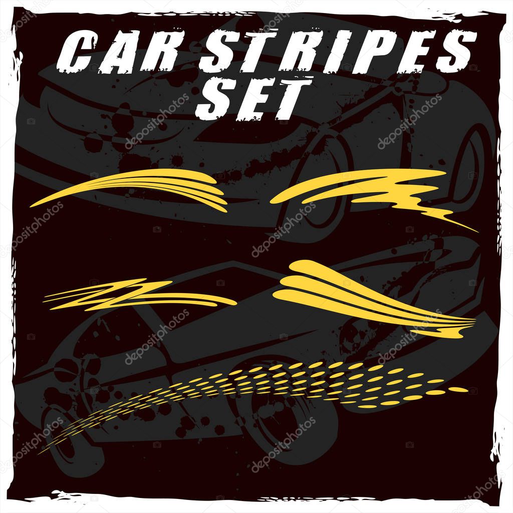 Tribal and cool Car stripe set top print on vinyl and adhesive on vehicle