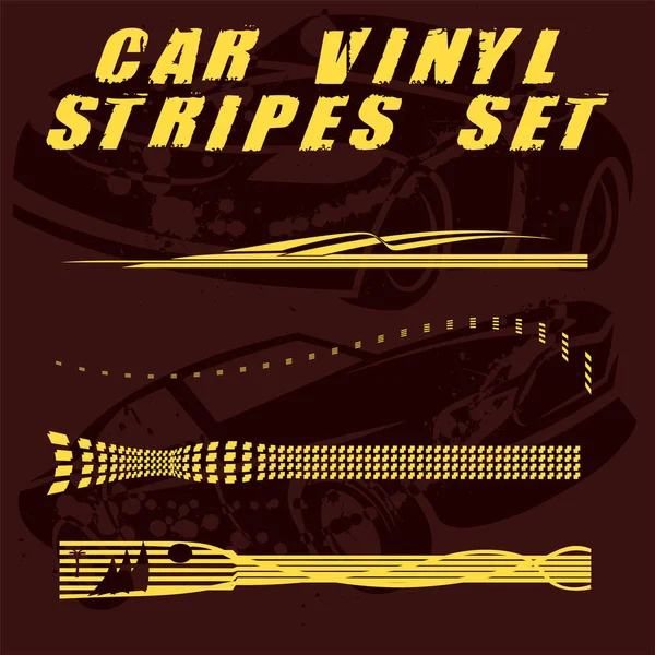 Tribal en koele stripeset auto top afdrukken op vinyl en lijm op het voertuig — Stockvector