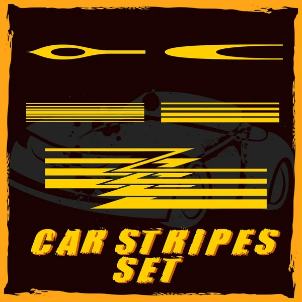 Tribal e legal Car stripe set top print em vinil e adesivo no veículo — Vetor de Stock