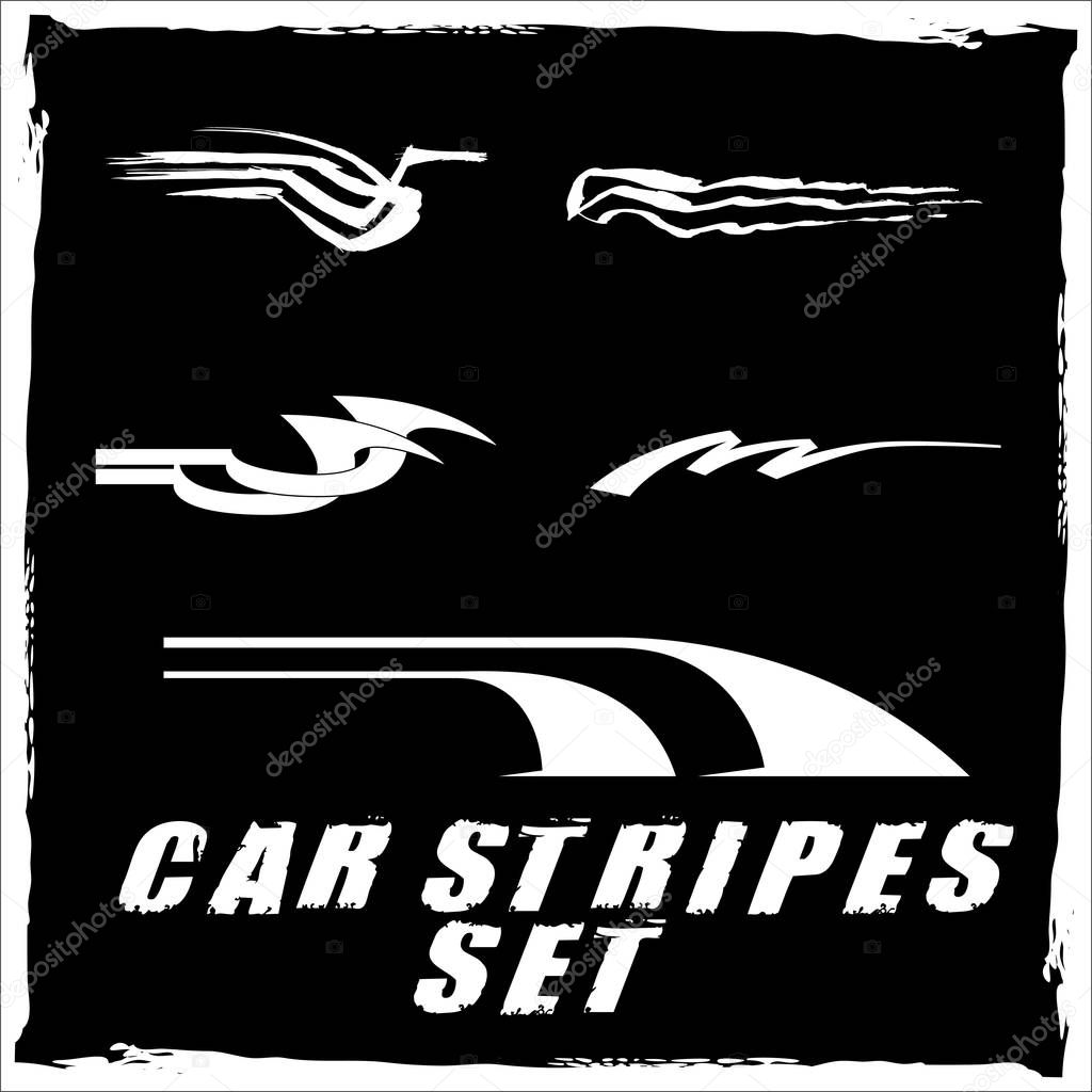 Tribal and cool Car stripe set top print on vinyl and adhesive on vehicle