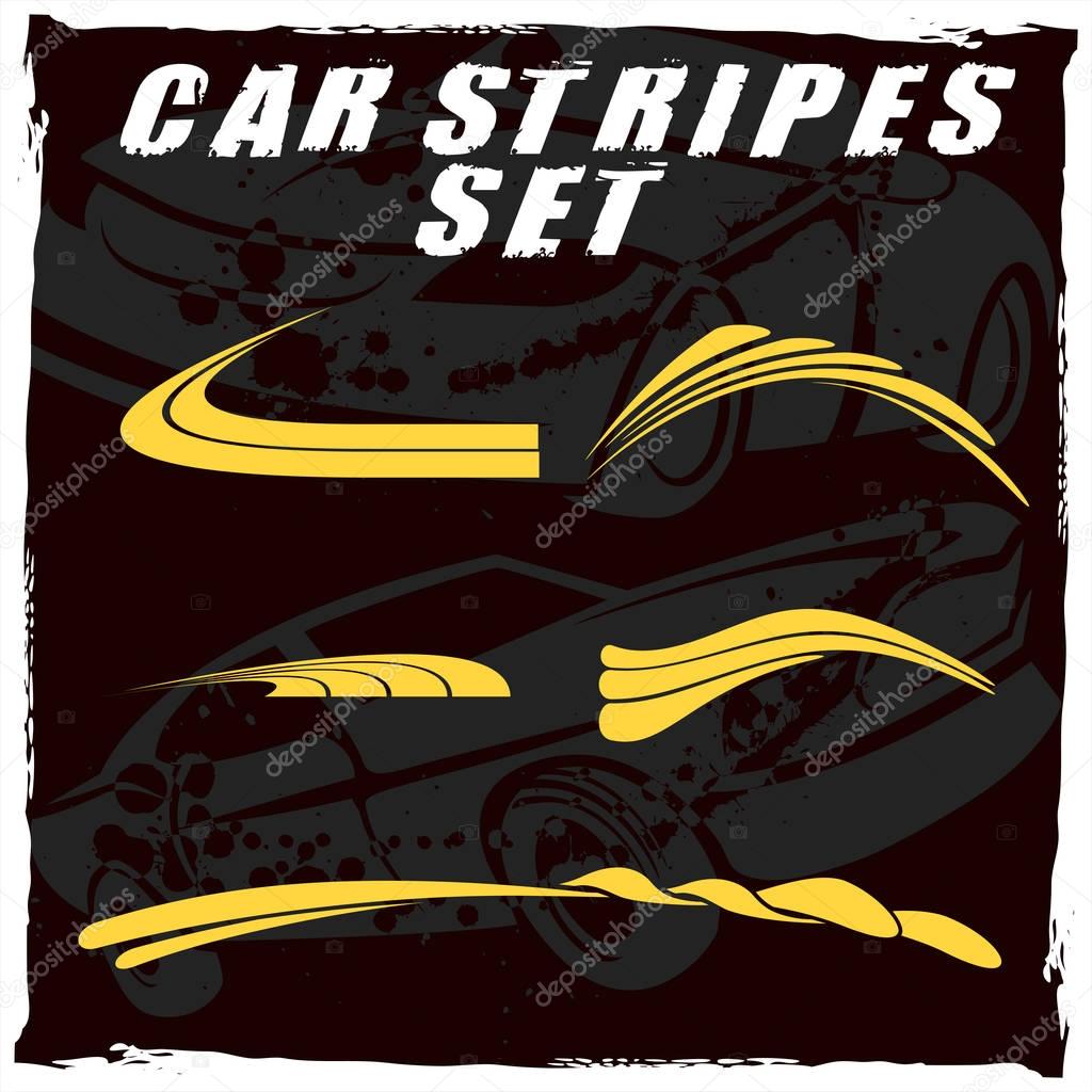 Tribal and cool Car stripe set top print on vinyl and adhesive on vehicle