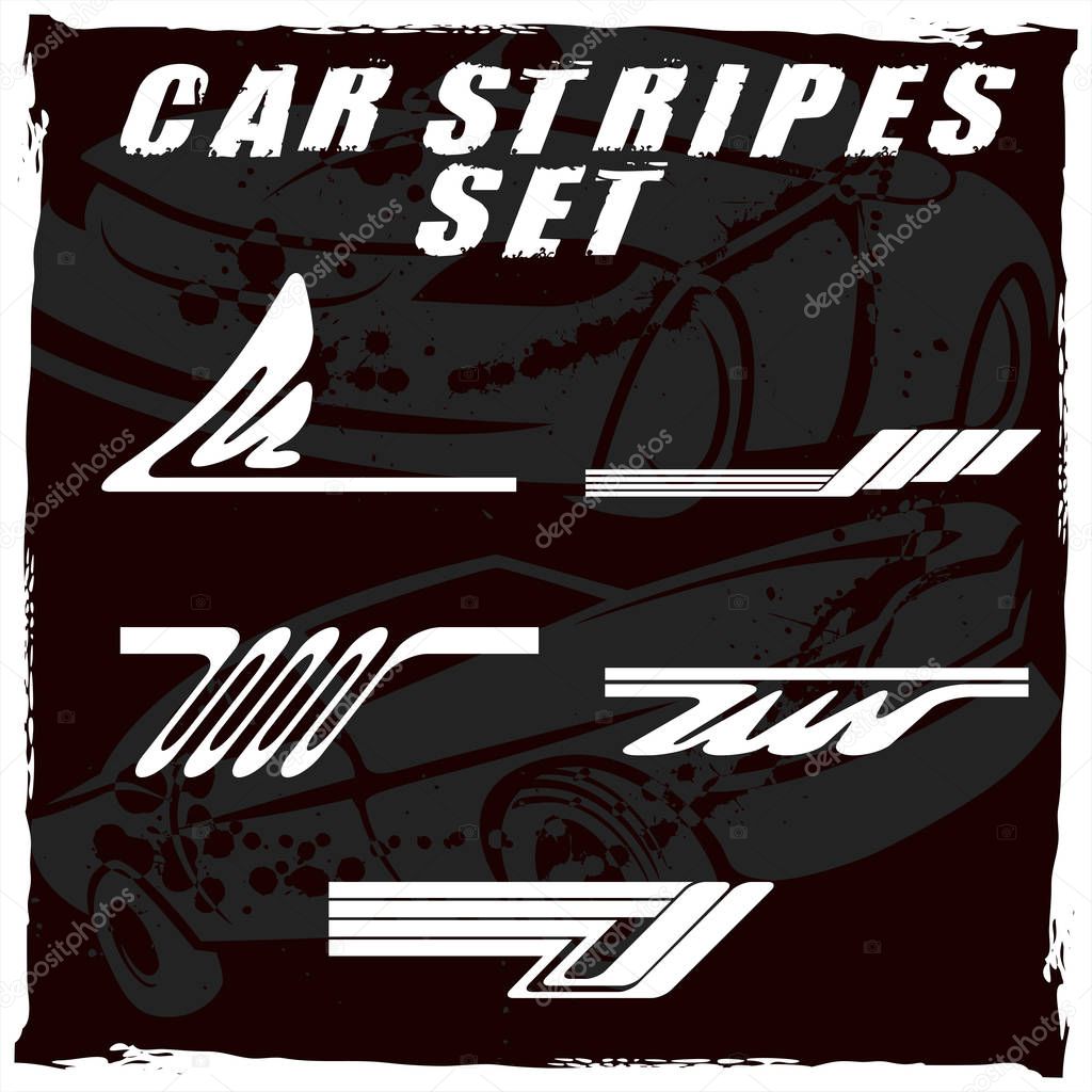 Tribal and cool Car stripe set top print on vinyl and adhesive on vehicle