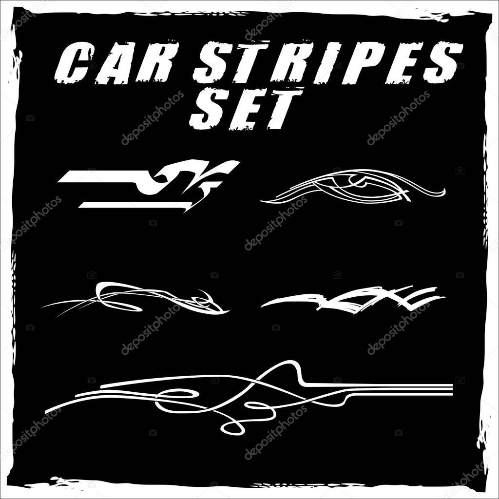 Tribal and cool Car stripe set top print on vinyl and adhesive on vehicle