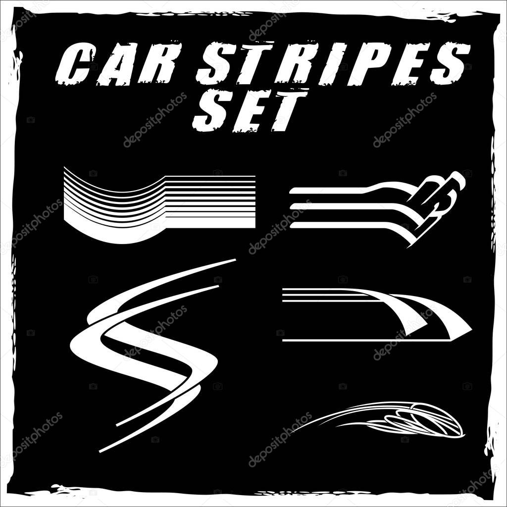 Tribal and cool Car stripe set top print on vinyl and adhesive on vehicle