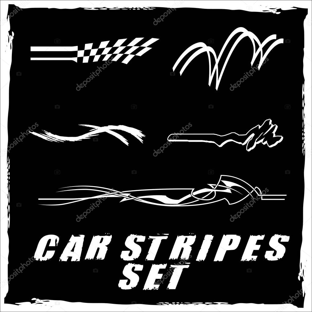 Tribal and cool Car stripe set top print on vinyl and adhesive on vehicle