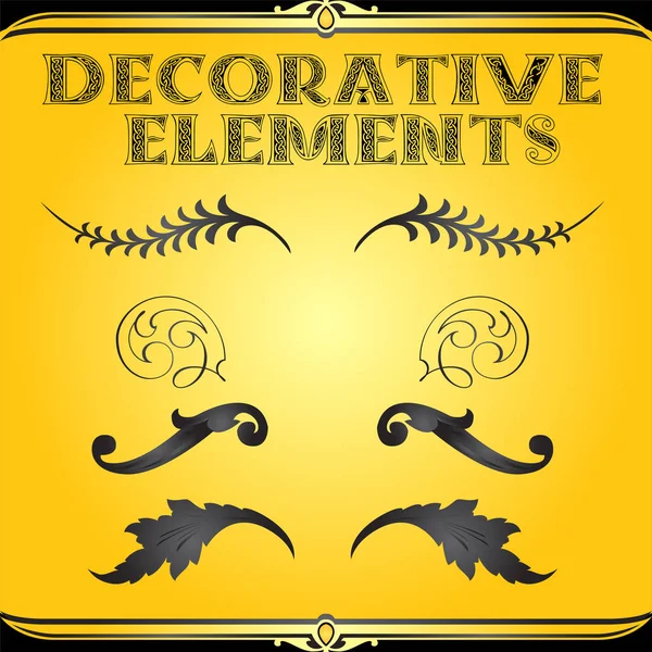 Elementos de design floral decorativo e ornamentos vetoriais — Vetor de Stock