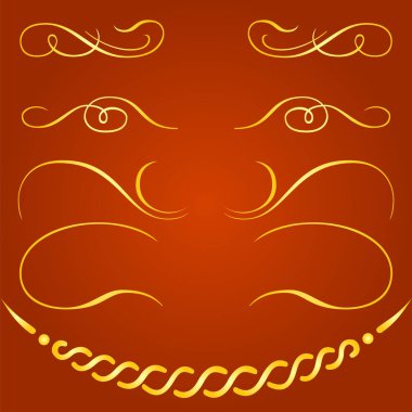 Dekoratif çiçek tasarım öğeleri ve vektör süsleri