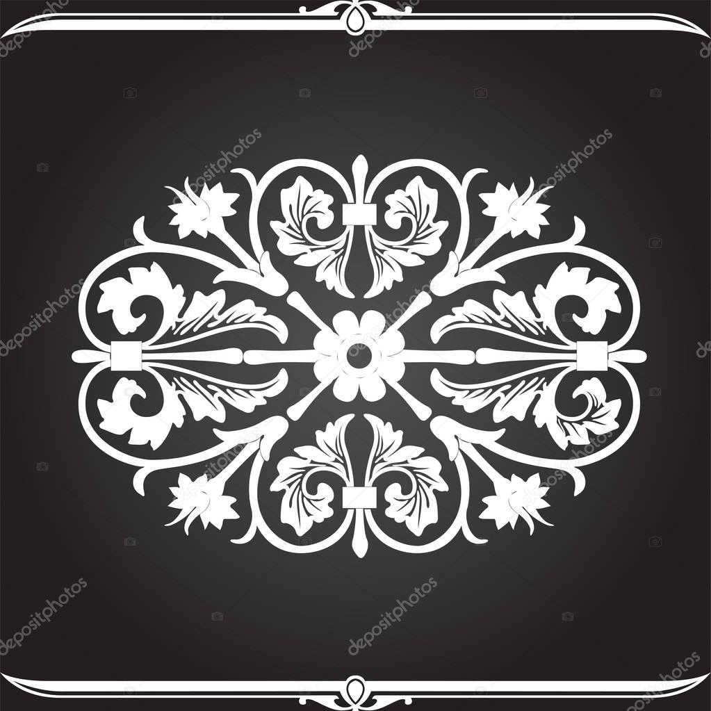 Decorative floral design elements and vector ornaments