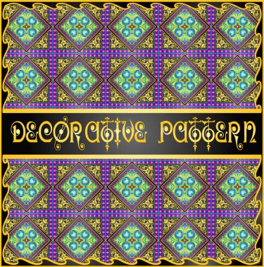 Renkli dekoratif geometrik desen arka plan