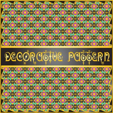 Renkli dekoratif geometrik desen arka plan