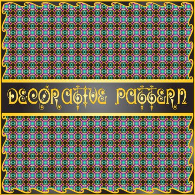 Renkli dekoratif geometrik desen arka plan