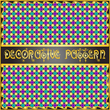 Renkli dekoratif geometrik desen arka plan