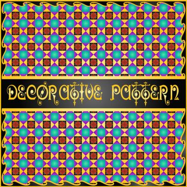 Renkli dekoratif geometrik desen arka plan