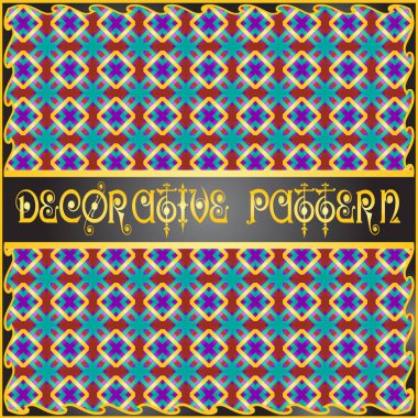 Renkli dekoratif geometrik desen arka plan