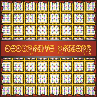 Renkli dekoratif geometrik desen arka plan