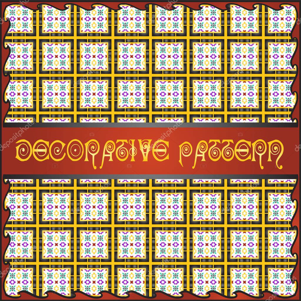 Colorful decorative geometric pattern background